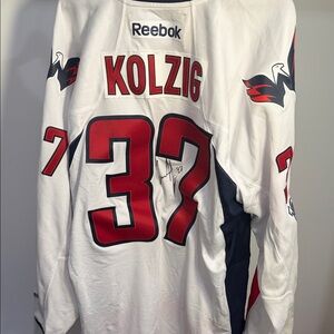 Reebok Washington Capitals signed by Olof Kolzig in 2018